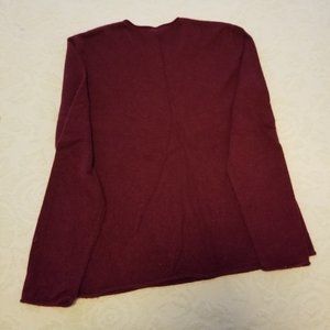 Maroon Prive 100% Cashmere Sweater with Round Neck